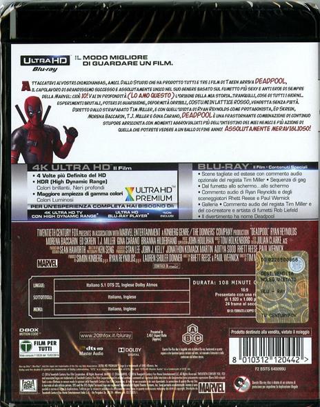DEADPOOL - BLU-RAY 4K UHD - immagine 2