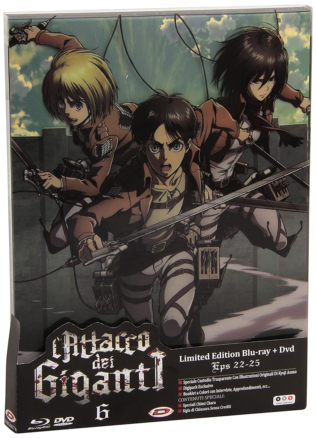 L’ATTACCO DEI GIGANTI – STAGIONE 1 VOL. 6 – LIMITED EDITION – BLU-RAY+DVD (EPS. 22-25)