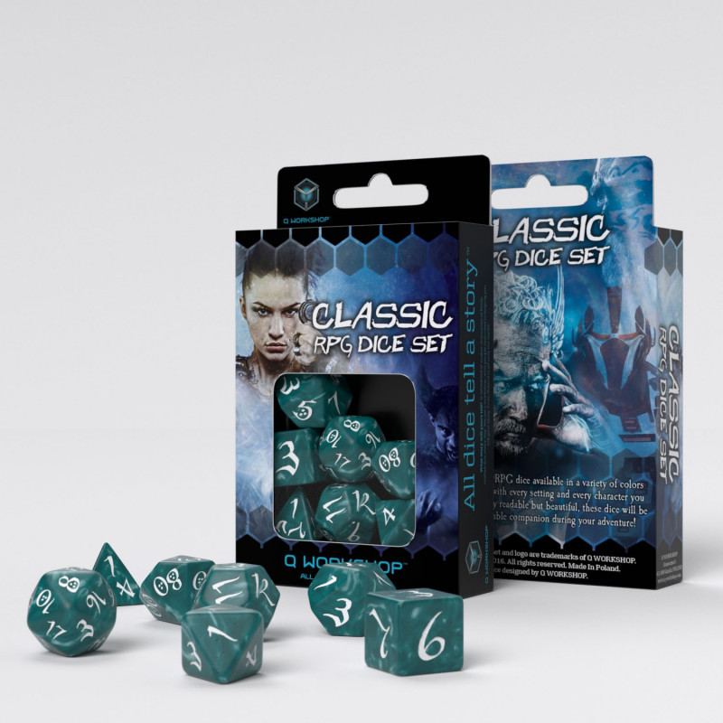 SET 7 DADI CLASSICI - STORMY WHITE