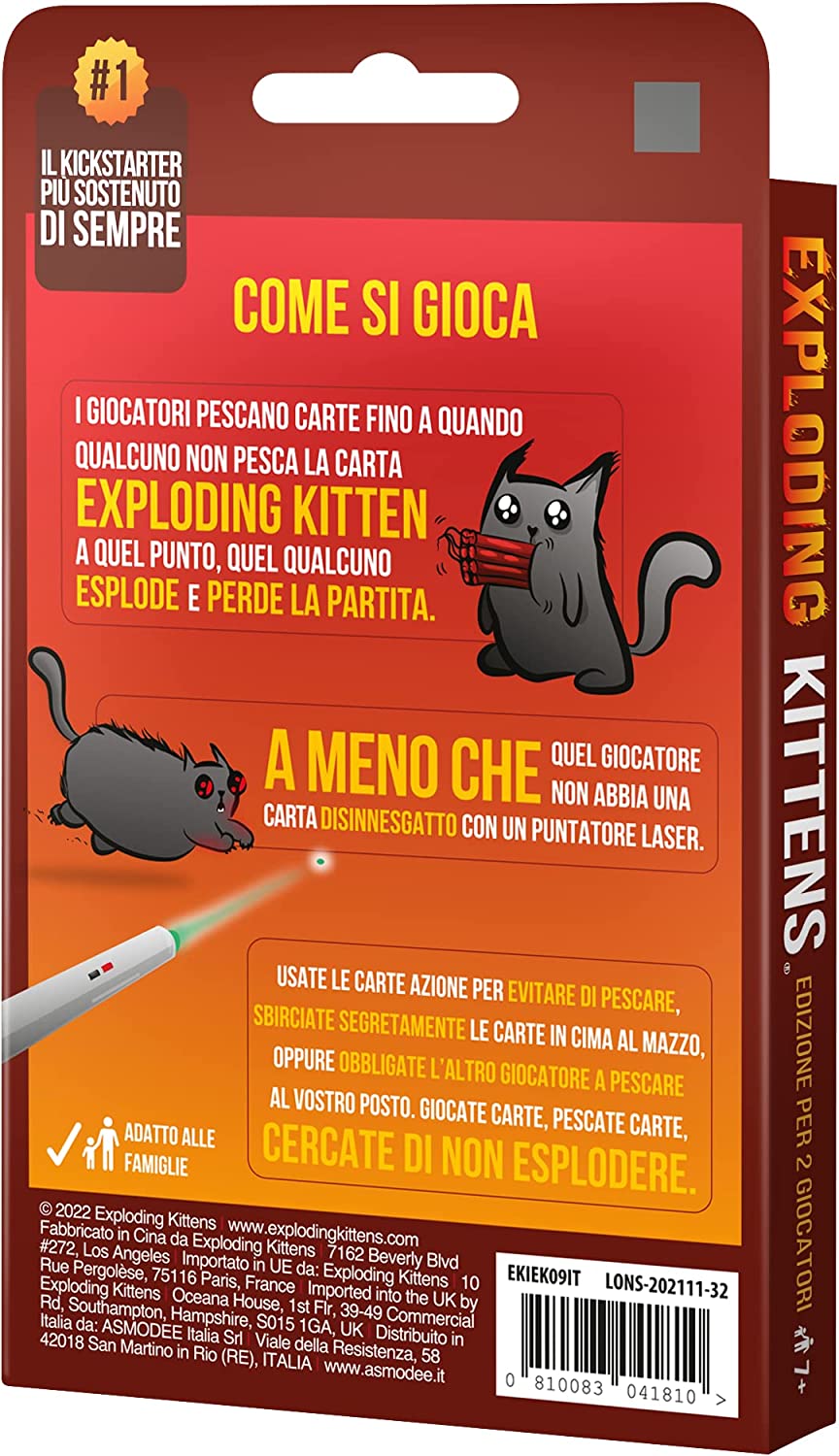 EXPLODING KITTENS - EDIZIONE PER 2 GIOCATORI - immagine 2