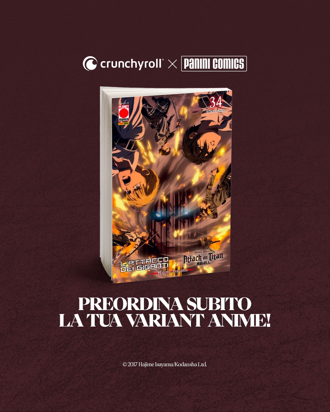 L'ATTACCO DEI GIGANTI 34 ANIME VARIANT - immagine 2