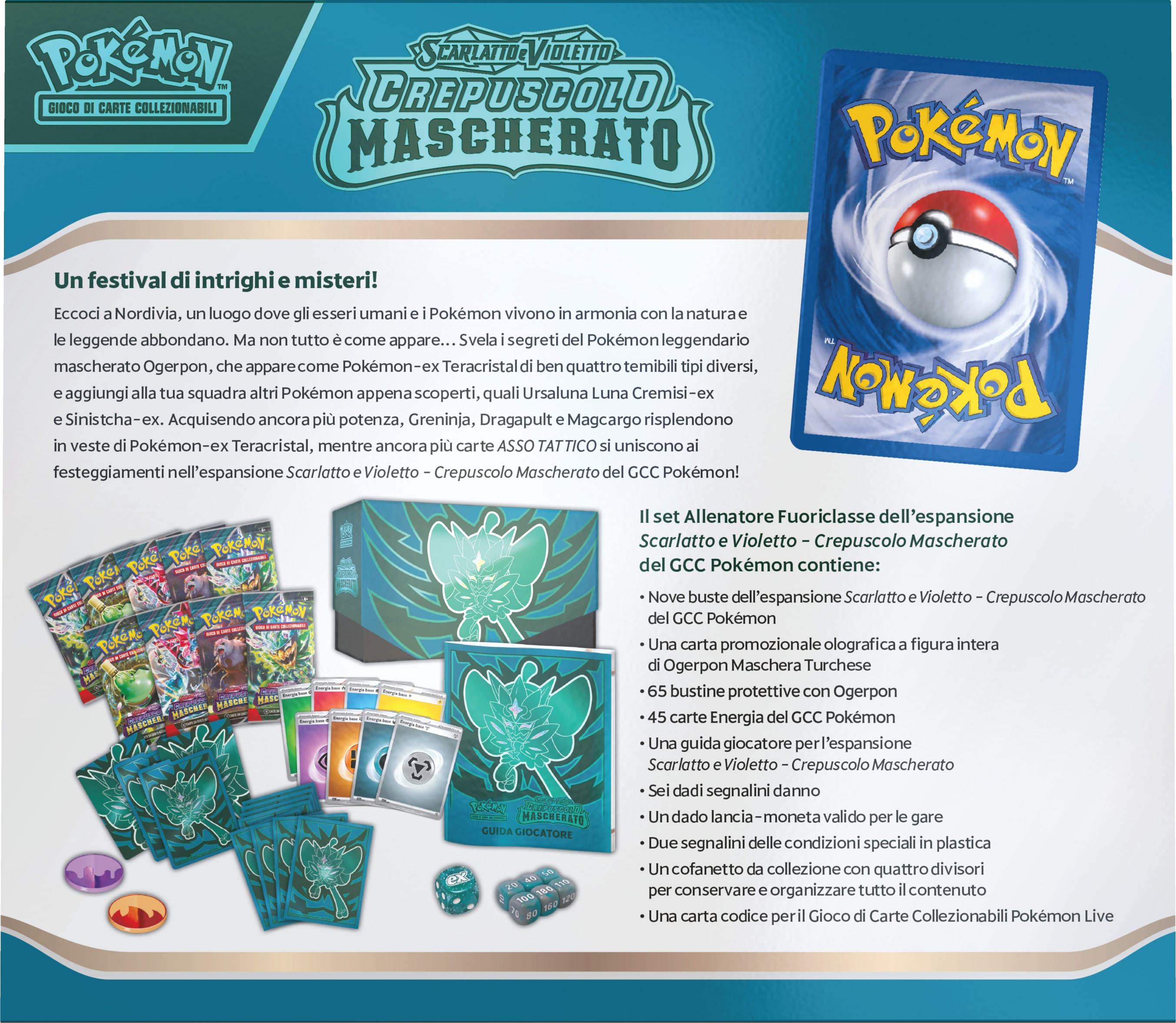 POKEMON - SCARLATTO E VIOLETTO CREPUSCOLO MASCHERATO - SET ALLENATORE FUORICLASSE - immagine 4