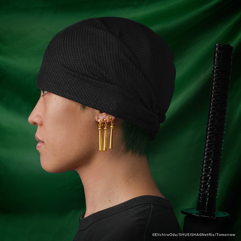 ONE PIECE - SET BANDANA E ORECCHINI DI ZORO CINEREPLICAS - immagine 4
