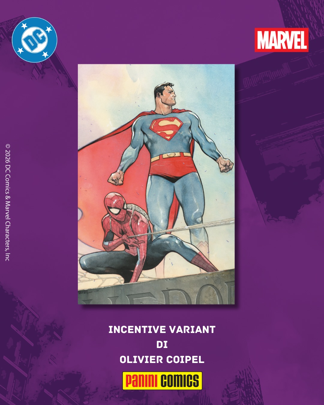 SUPERMAN/SPIDER-MAN - INCENTIVE FOIL VARIANT DI OLIVIER COIPEL