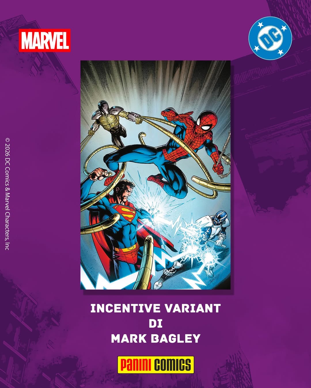 SPIDER-MAN/SUPERMAN - INCENTIVE FOIL VARIANT DI MARK BAGLEY