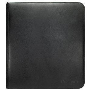 ULTRA-PRO - VIVID ZIPPERED 12-POCKET PRO-BINDER - BLACK