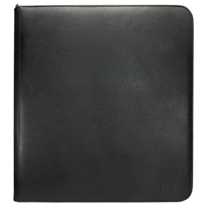 ULTRA-PRO – VIVID ZIPPERED 12-POCKET PRO-BINDER – BLACK