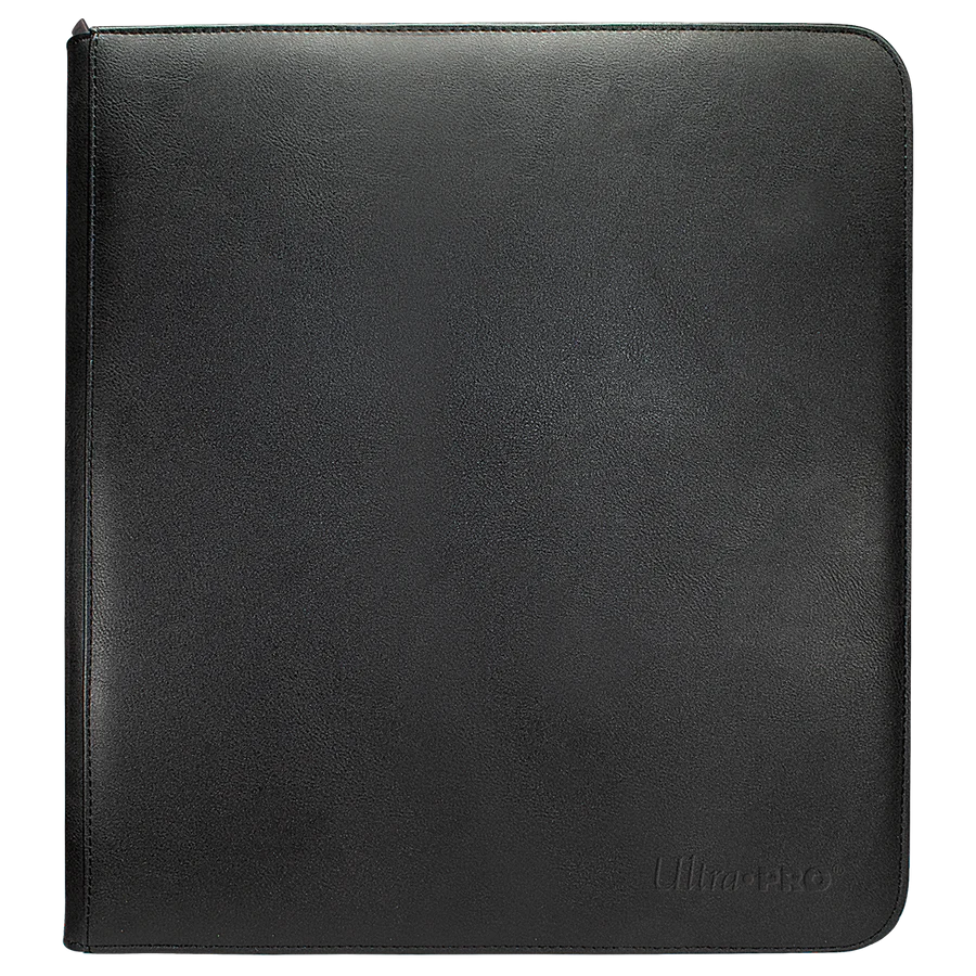 ULTRA-PRO - VIVID ZIPPERED 12-POCKET PRO-BINDER - BLACK