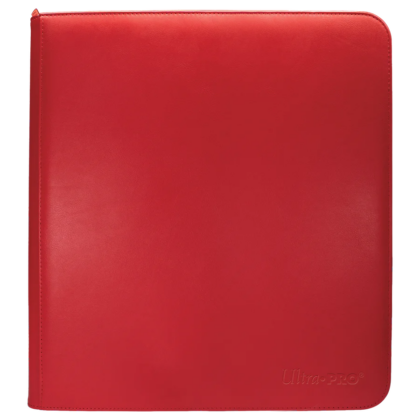 ULTRA-PRO – VIVID ZIPPERED 12-POCKET PRO-BINDER – RED