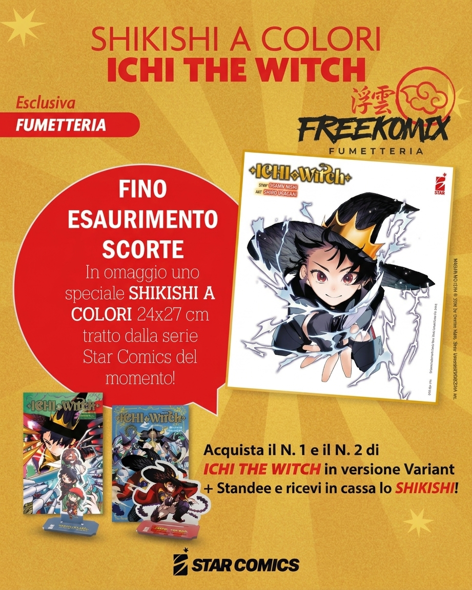 PROMO ICHI THE WITCH 1 E 2 LIMITED EDITION + SHIKISHI IN OMAGGIO