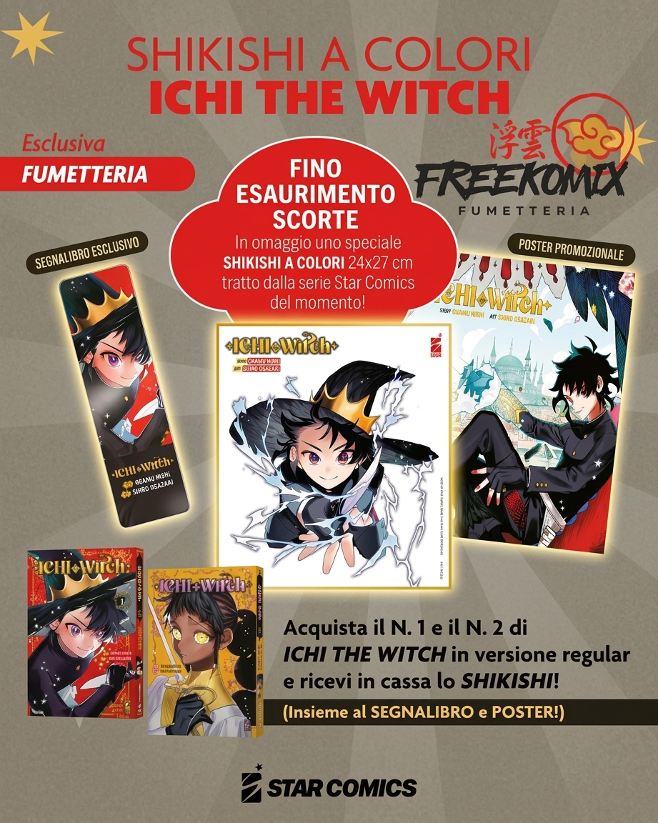 PROMO ICHI THE WITCH 1 E 2 + SHIKISHI IN OMAGGIO